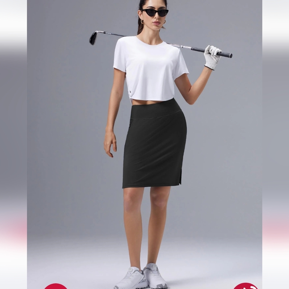 3pc Baleaf Black Mini Skirt, Shorts And Top - Picture 3 of 9